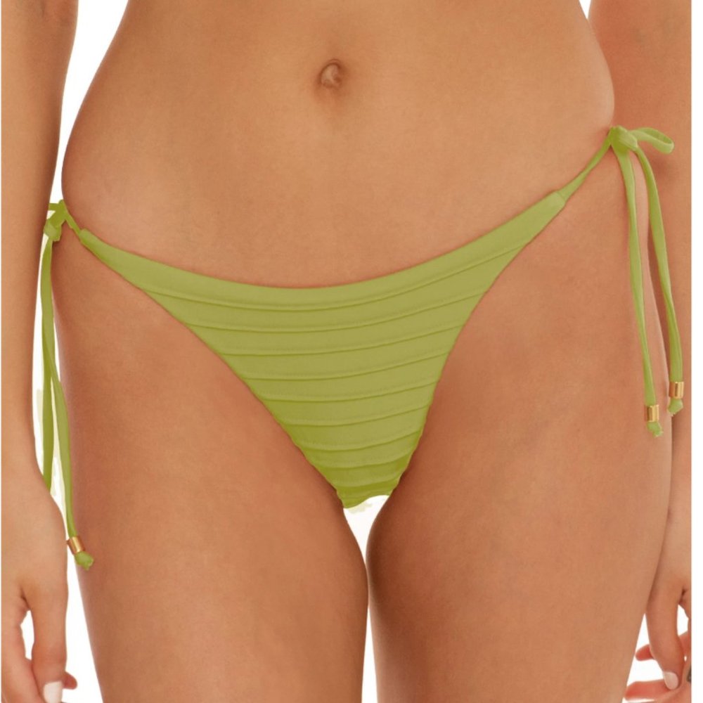 ISABELLA ROSE Sunway Cali Tie Side Hipster Bikini Bottom (M) Kiwi |*FUN & FLIRTY
